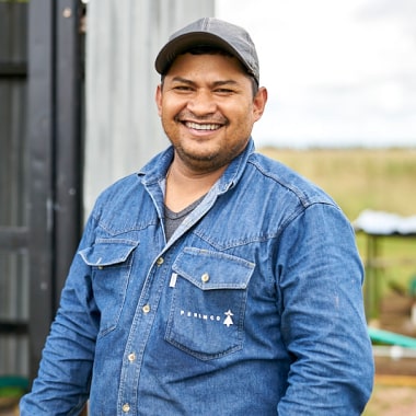 Profile working man smiling onshore Colombia