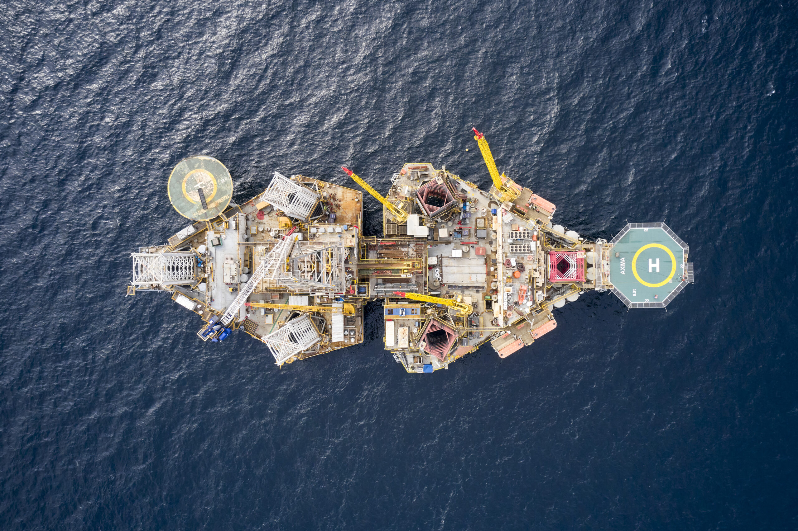 Long boat in the middle of the sea offshore Likouala in Congo 