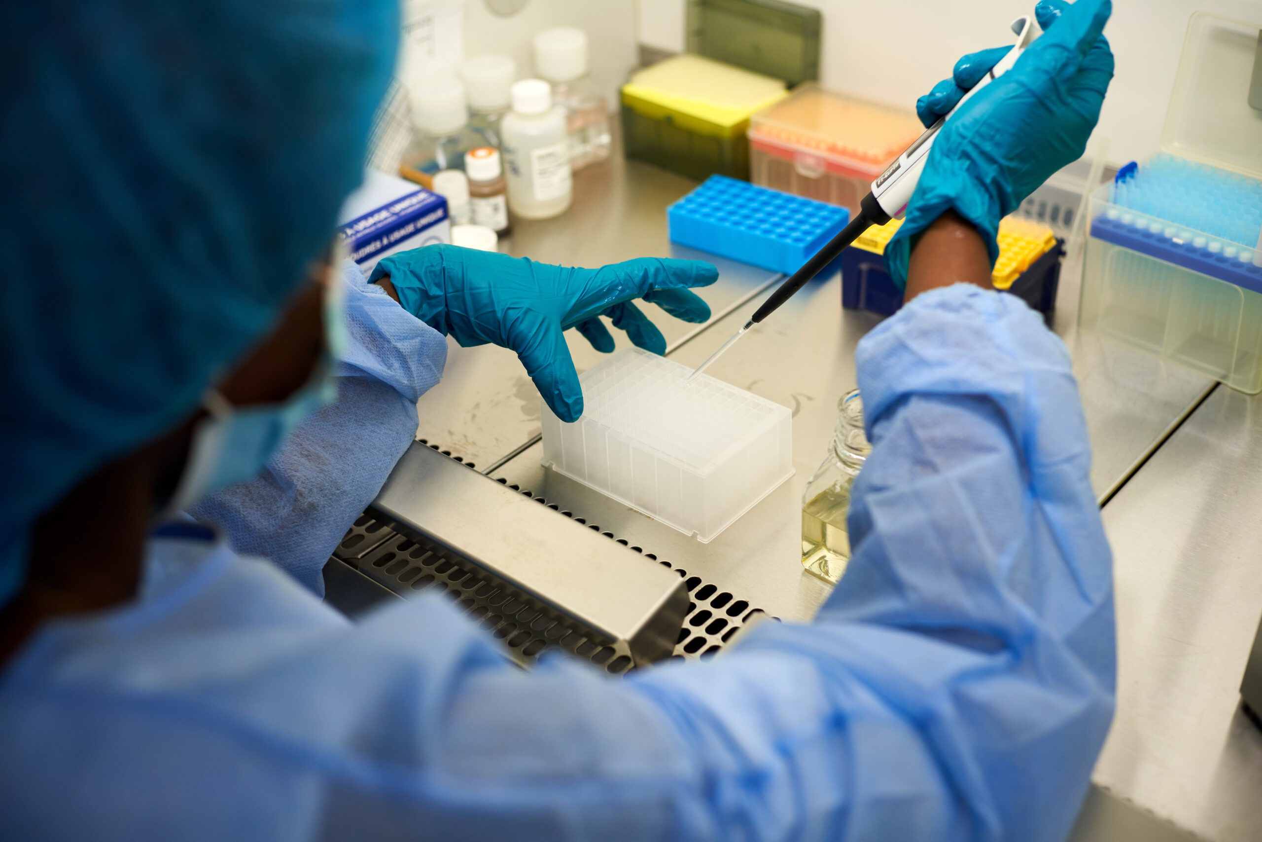 Medical person working in Muanda in the Democratic Republic of Congo