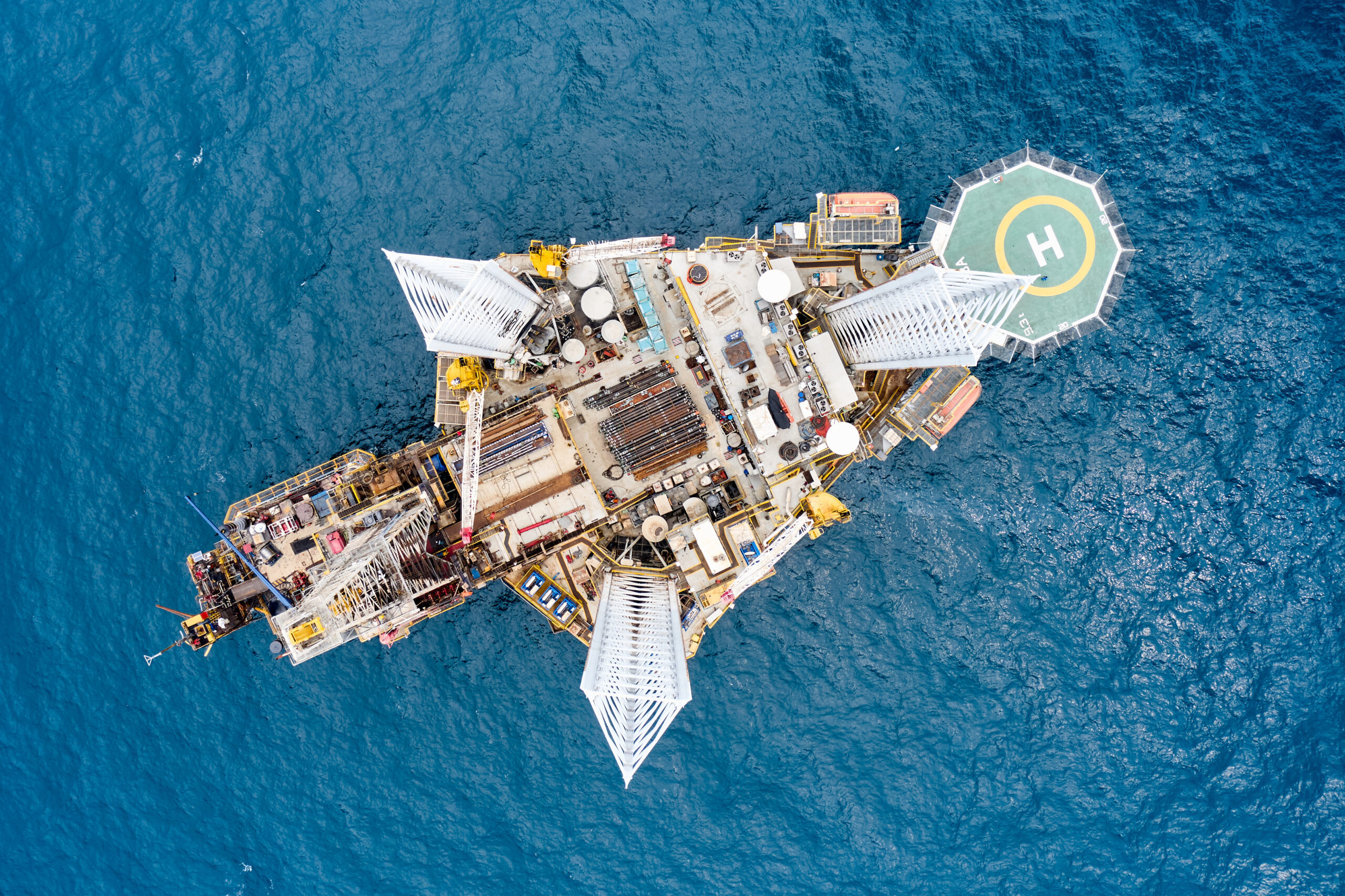 Big station seen from above in Banba in Gabon