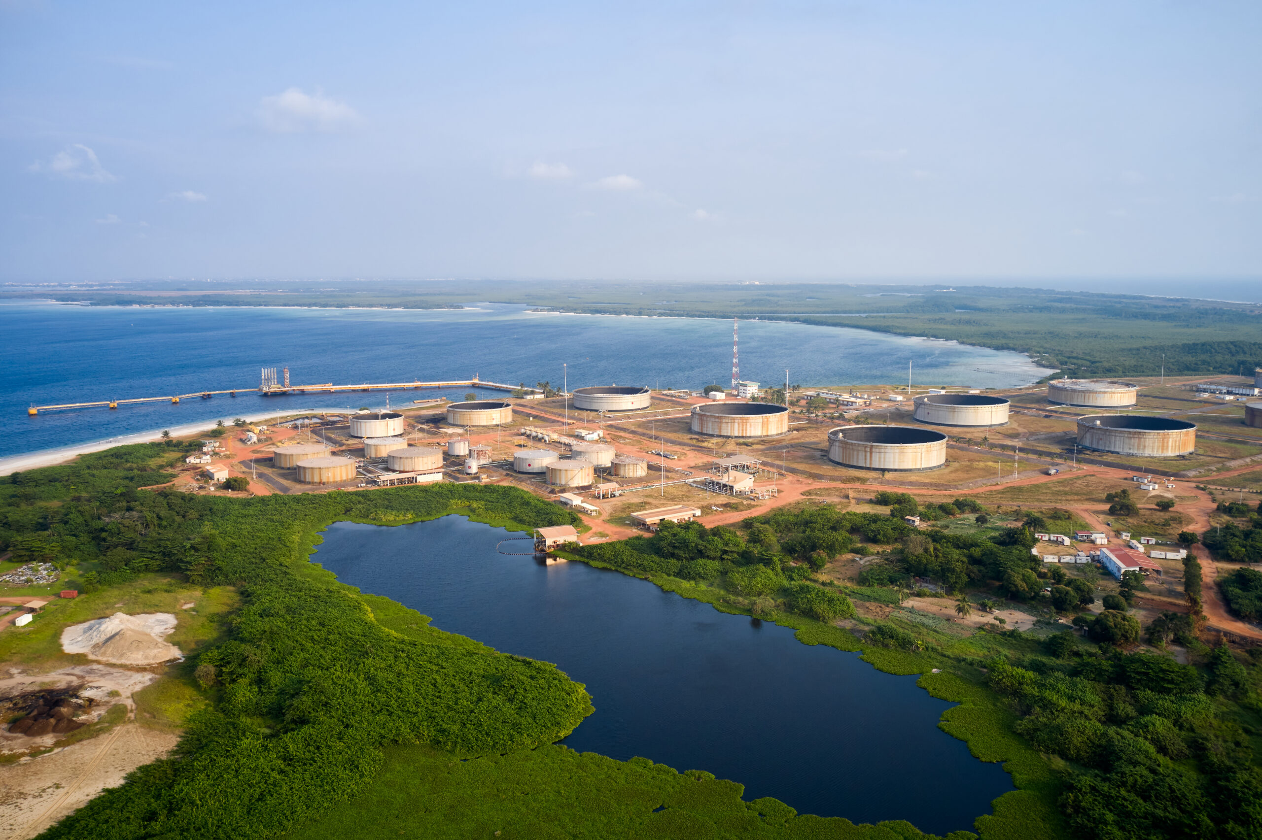 Landscape of a station in Gabon
