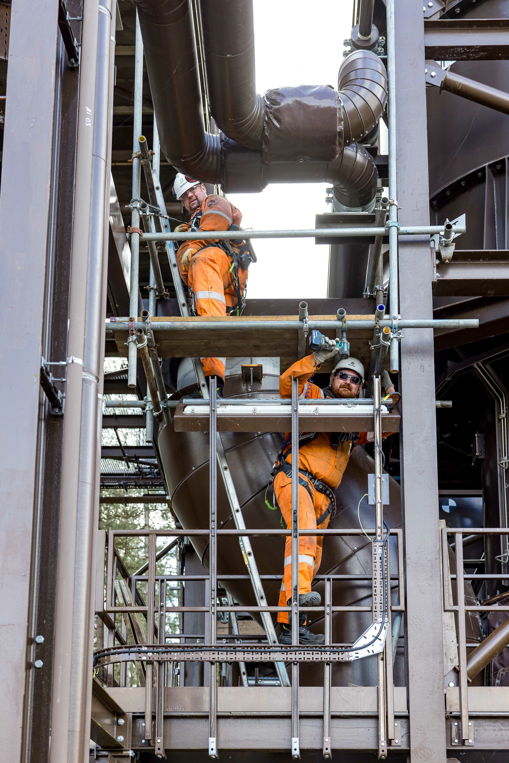 Workers in the gathering station in United Kingdom