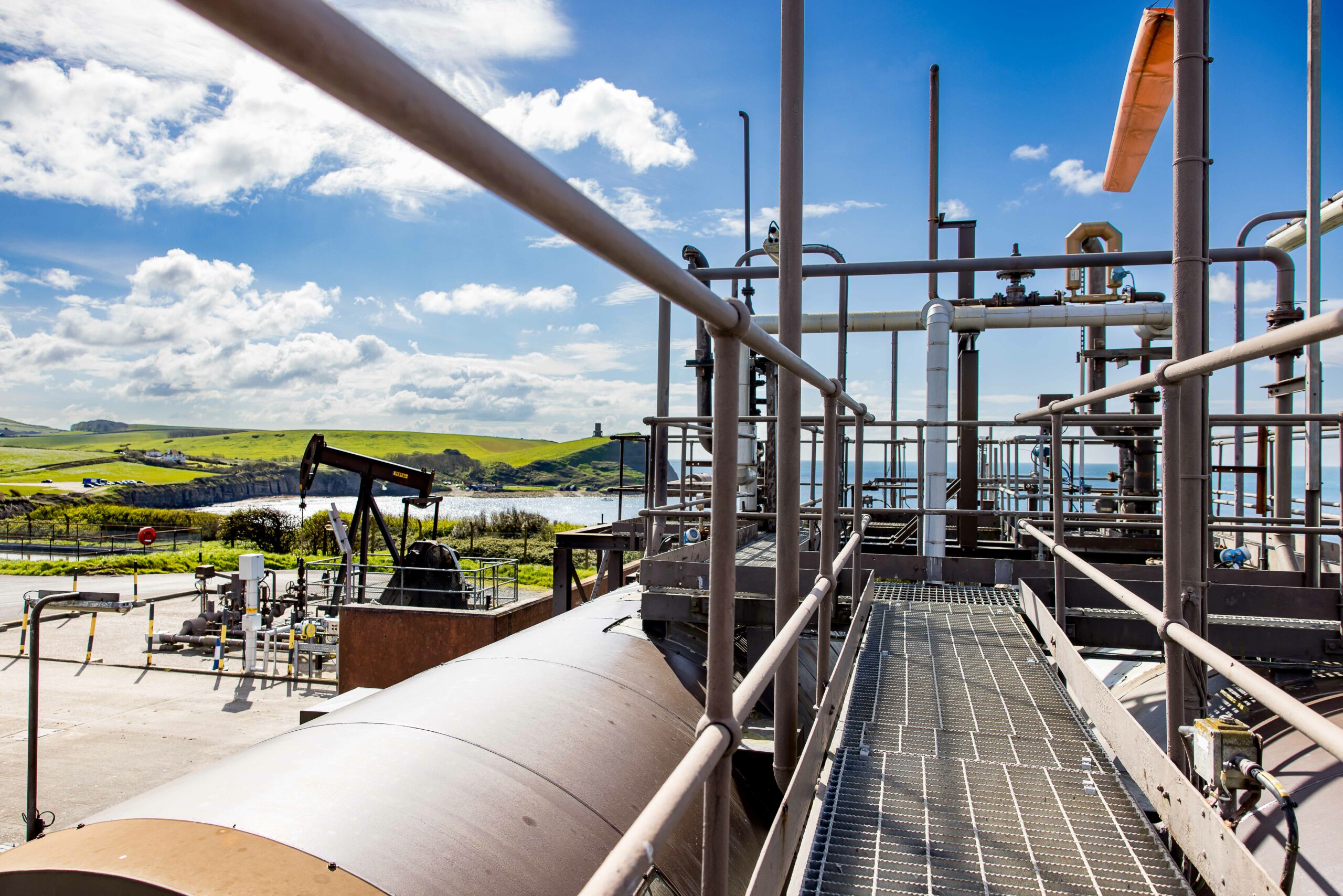 Station onshore in Kimmeridge in United Kingdom