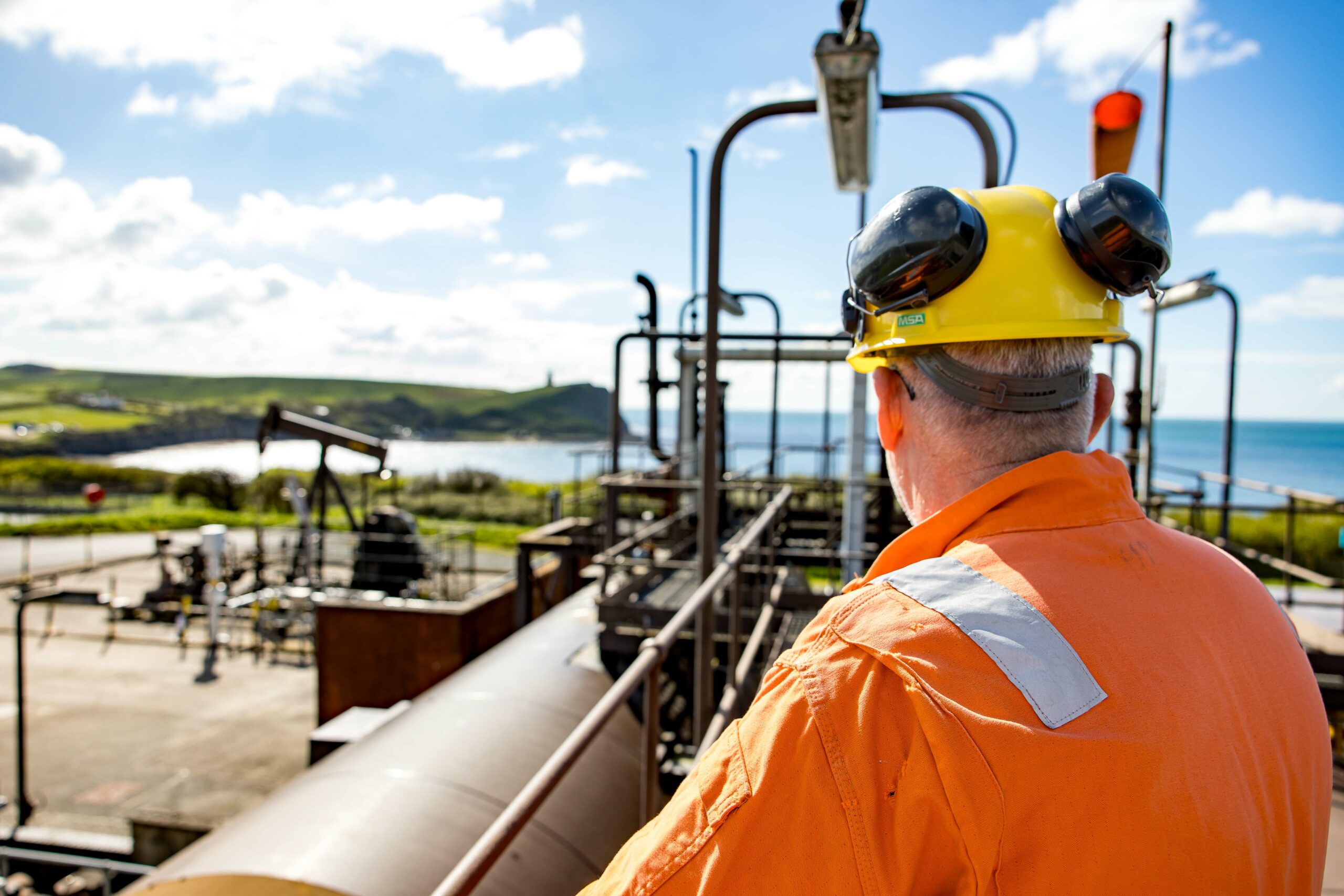 Worker seen from the back in United Kingdom